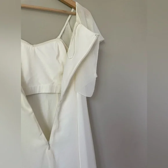 NWT Reformation Charee Dress Eggshell Ivory Off Shoulder Bridal | US 2 UK 6 - Picture 10 of 14